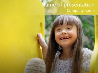 Childhood Female Small PowerPoint Template