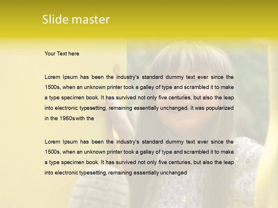 Childhood Female Small PowerPoint Template