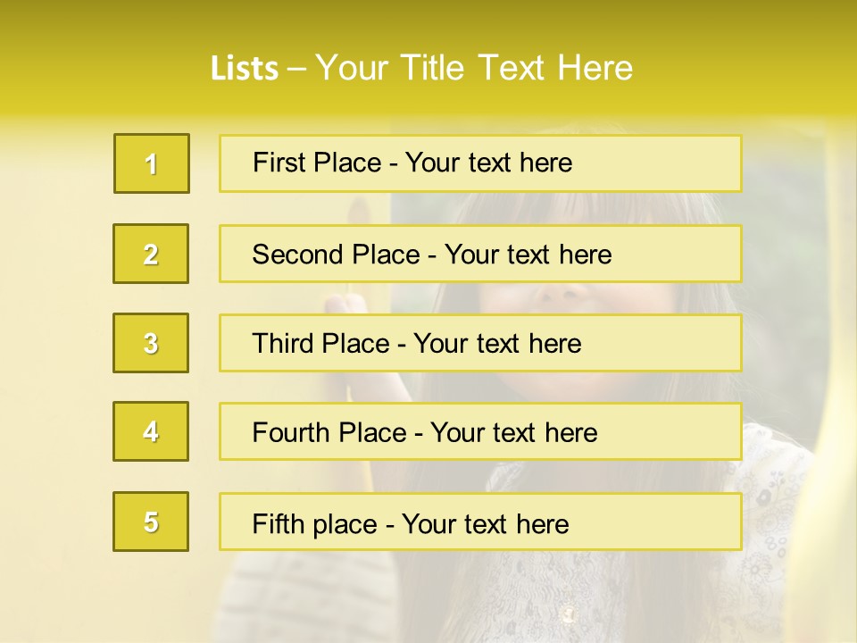 Childhood Female Small PowerPoint Template