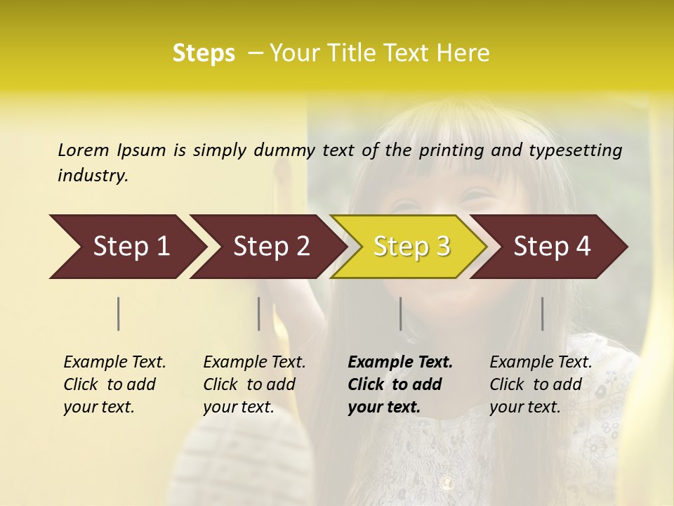 Childhood Female Small PowerPoint Template