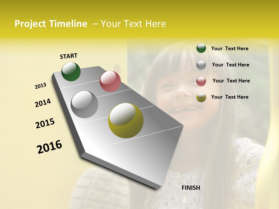 Childhood Female Small PowerPoint Template