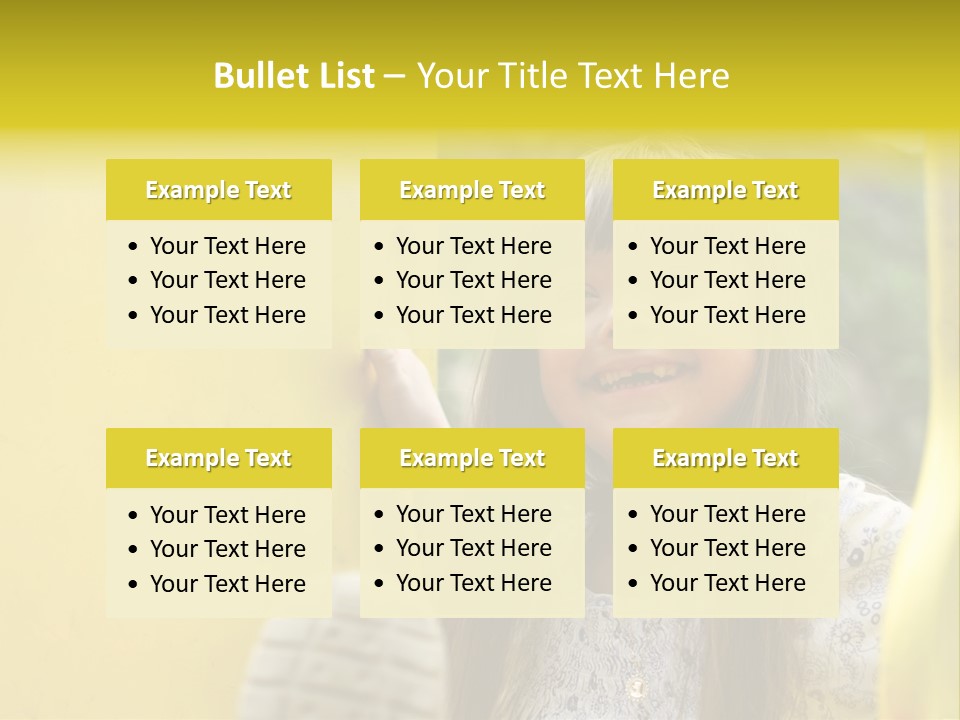 Childhood Female Small PowerPoint Template