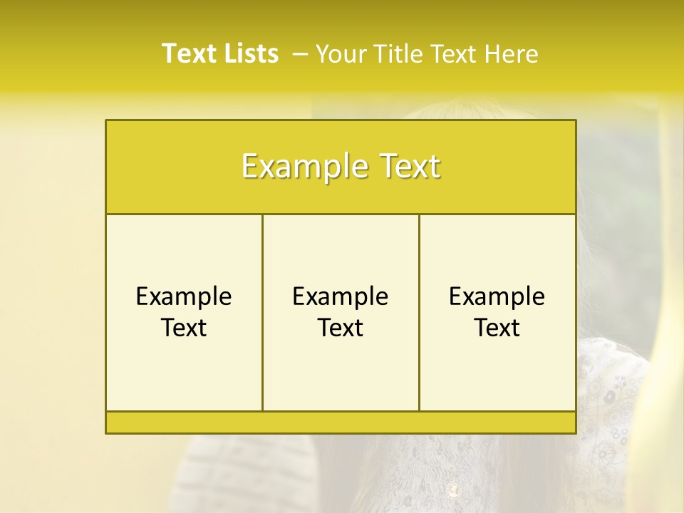 Childhood Female Small PowerPoint Template