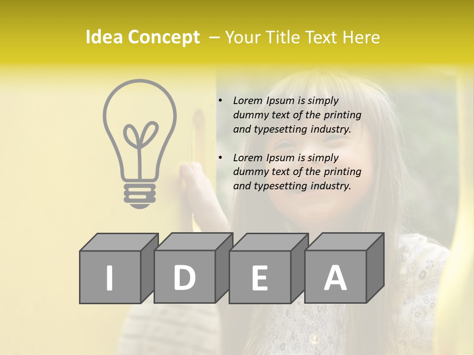 Childhood Female Small PowerPoint Template