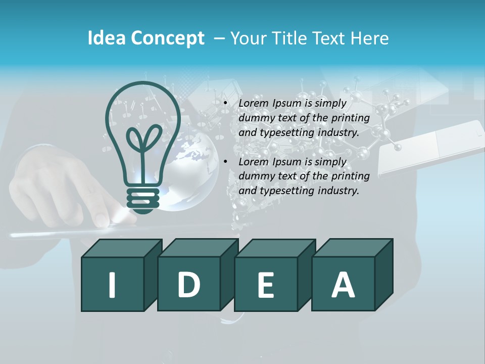 Molecules Computer Technology PowerPoint Template