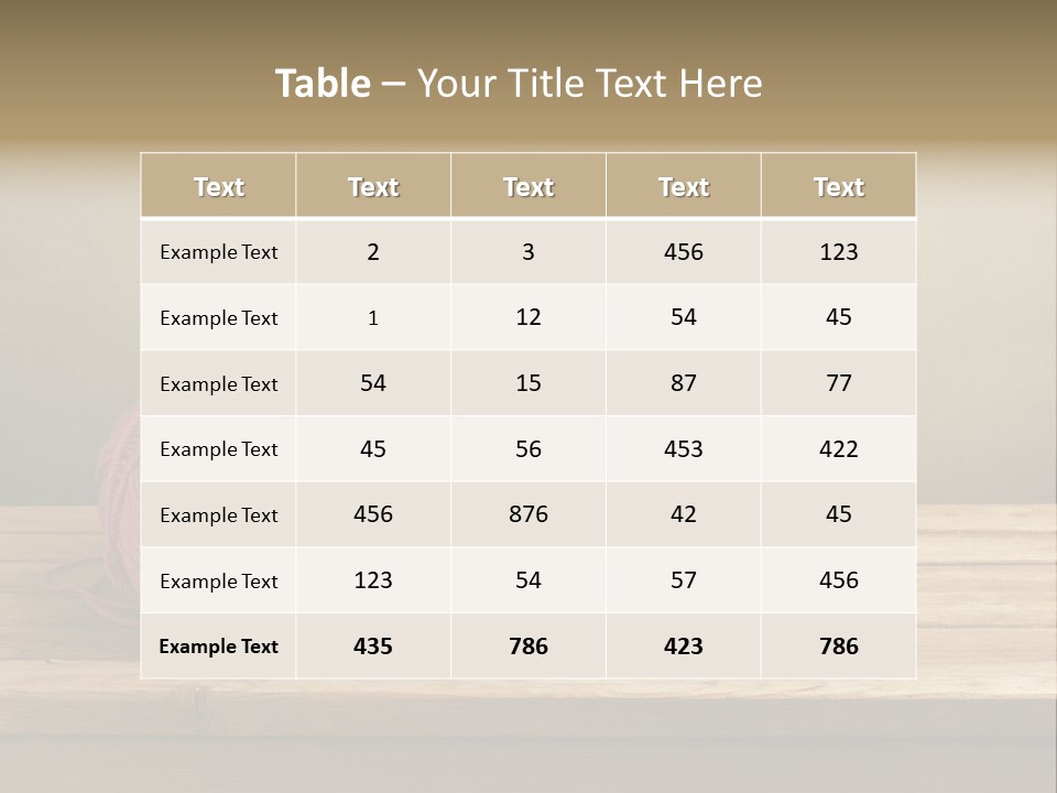 Table Winter Retro PowerPoint Template