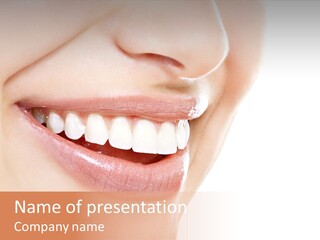 Mouth Lipstick Isolated PowerPoint Template