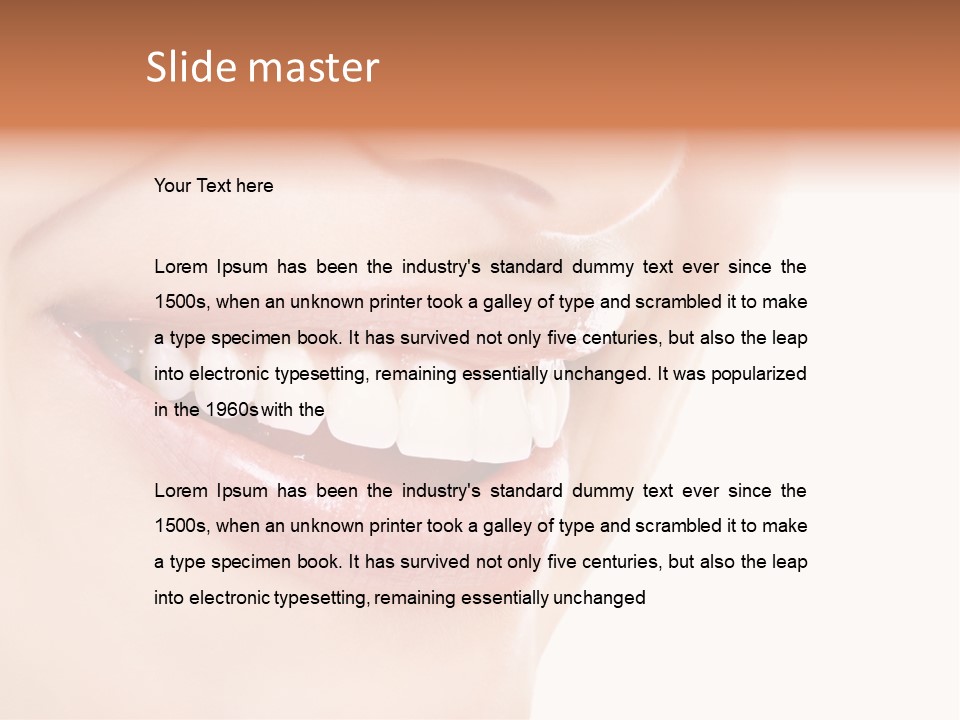 Mouth Lipstick Isolated PowerPoint Template