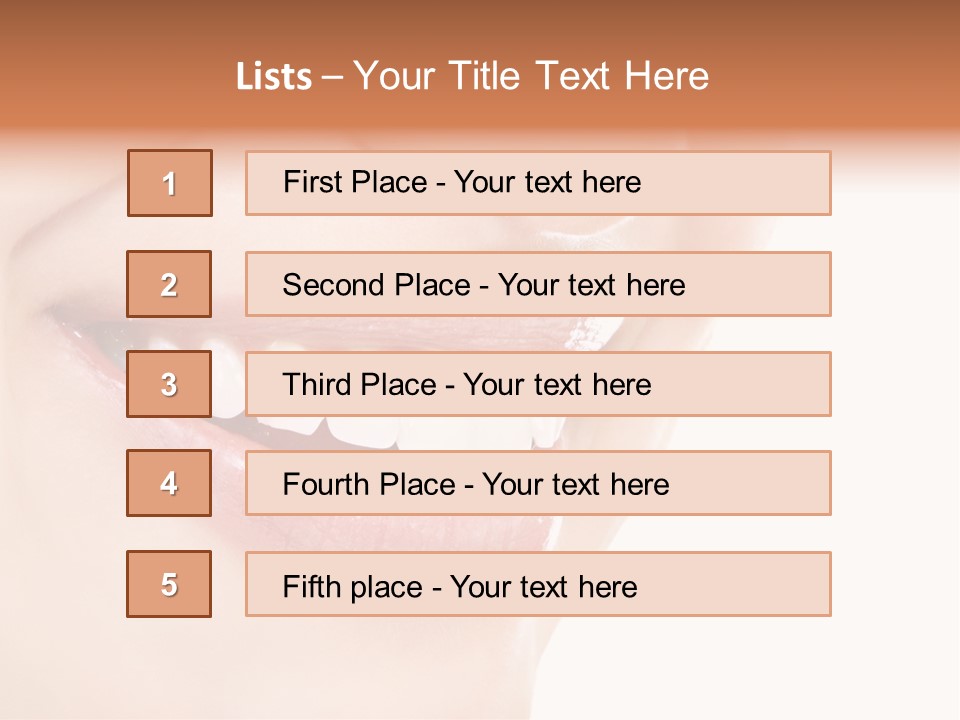 Mouth Lipstick Isolated PowerPoint Template