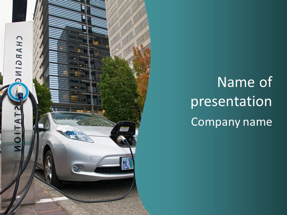 Northwest Electric Electric Car PowerPoint Template