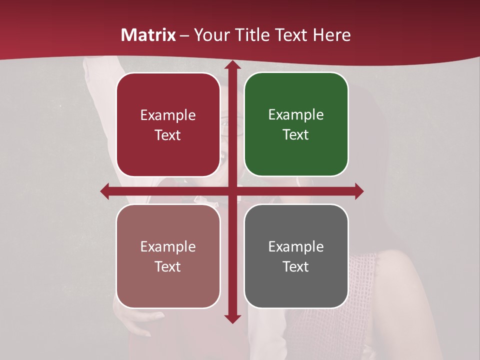 A Man And Woman Kissing In Front Of A Blackboard PowerPoint Template