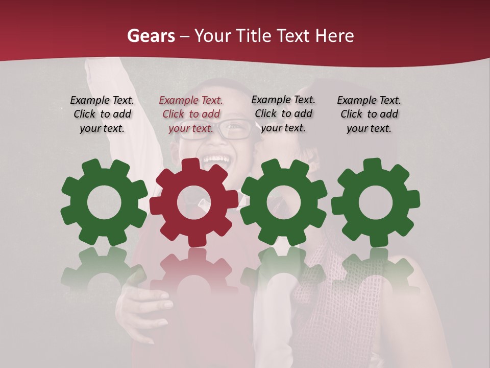 A Man And Woman Kissing In Front Of A Blackboard PowerPoint Template