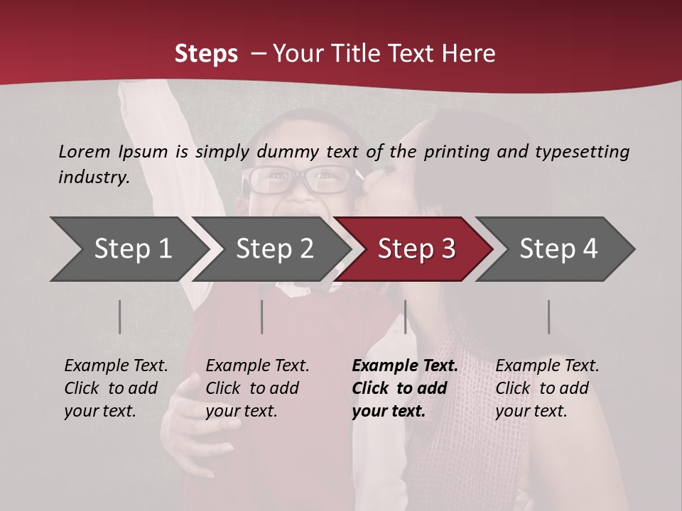 A Man And Woman Kissing In Front Of A Blackboard PowerPoint Template