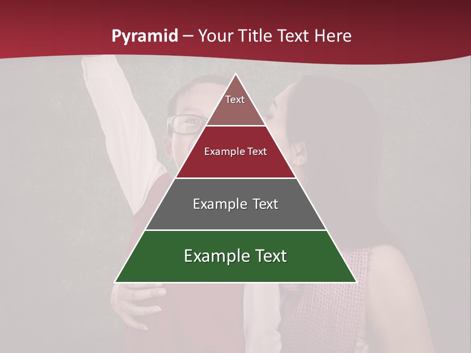 A Man And Woman Kissing In Front Of A Blackboard PowerPoint Template