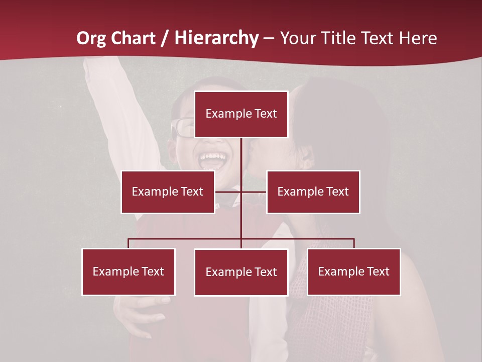A Man And Woman Kissing In Front Of A Blackboard PowerPoint Template