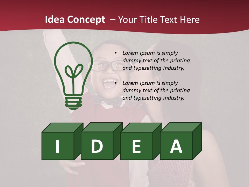 A Man And Woman Kissing In Front Of A Blackboard PowerPoint Template