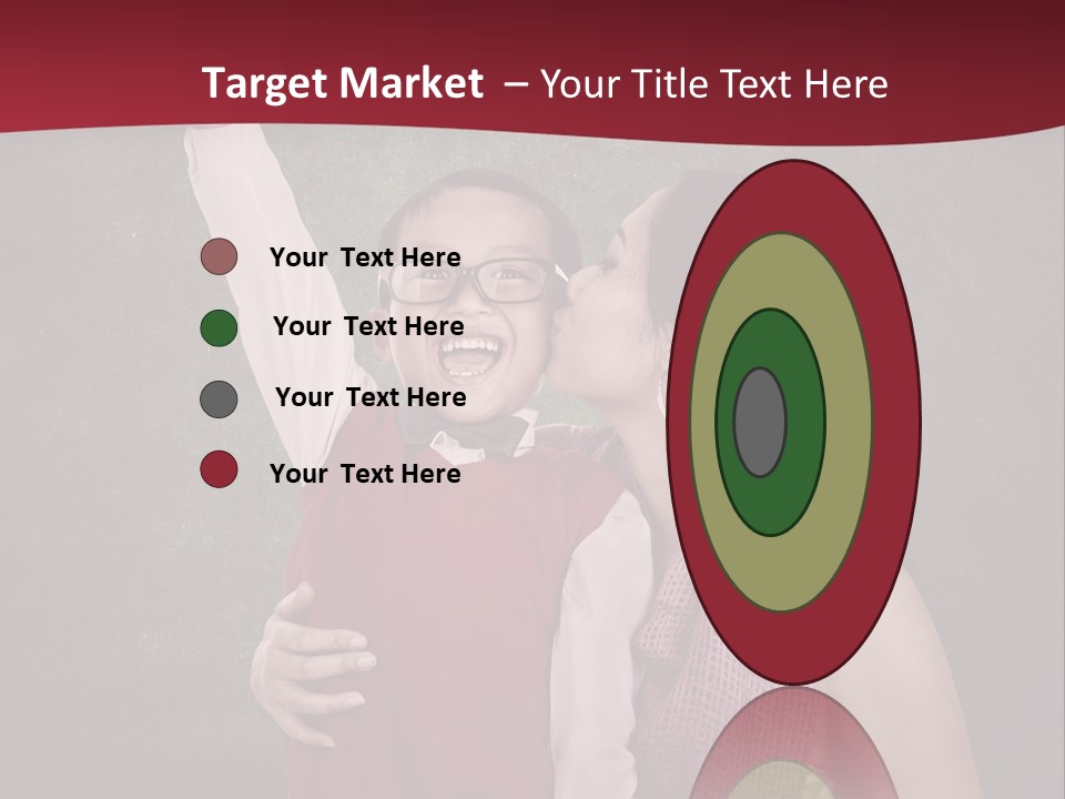 A Man And Woman Kissing In Front Of A Blackboard PowerPoint Template