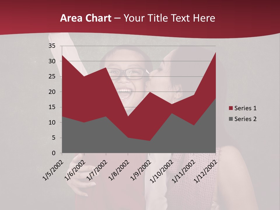A Man And Woman Kissing In Front Of A Blackboard PowerPoint Template