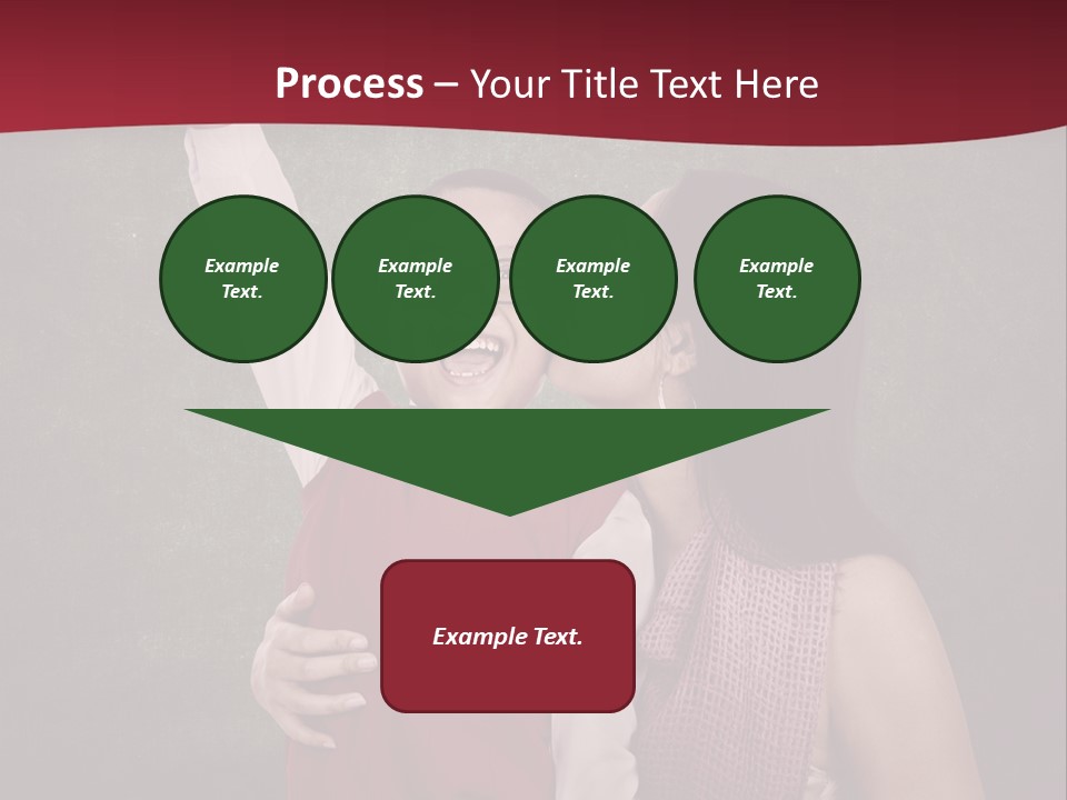 A Man And Woman Kissing In Front Of A Blackboard PowerPoint Template