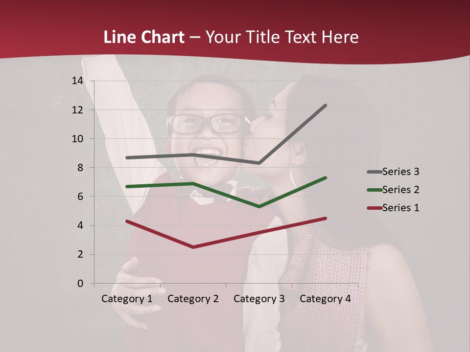 A Man And Woman Kissing In Front Of A Blackboard PowerPoint Template