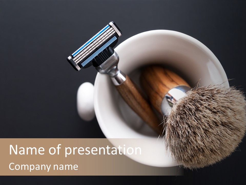Shaving Brush Beautiful Hygiene PowerPoint Template