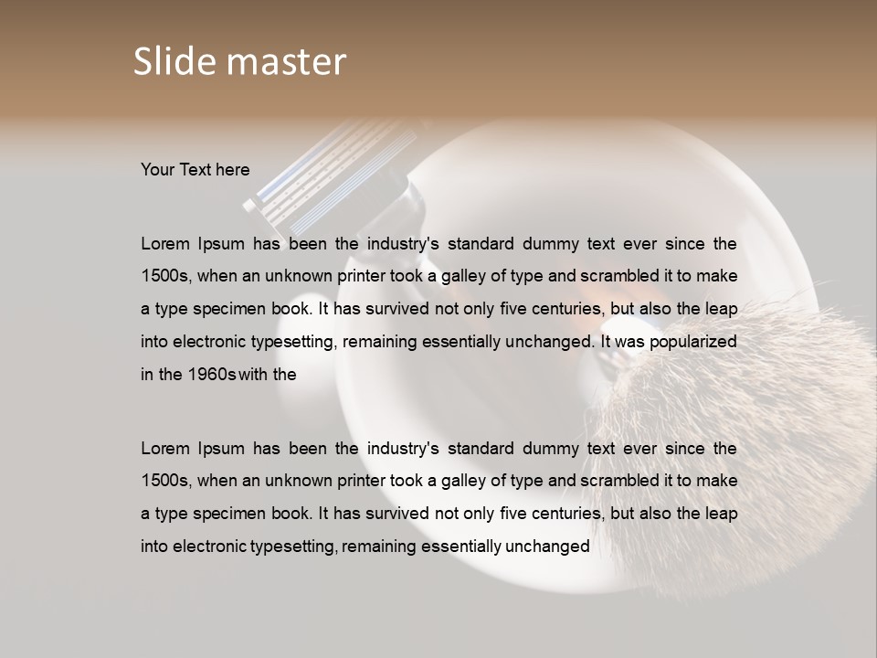 Shaving Brush Beautiful Hygiene PowerPoint Template