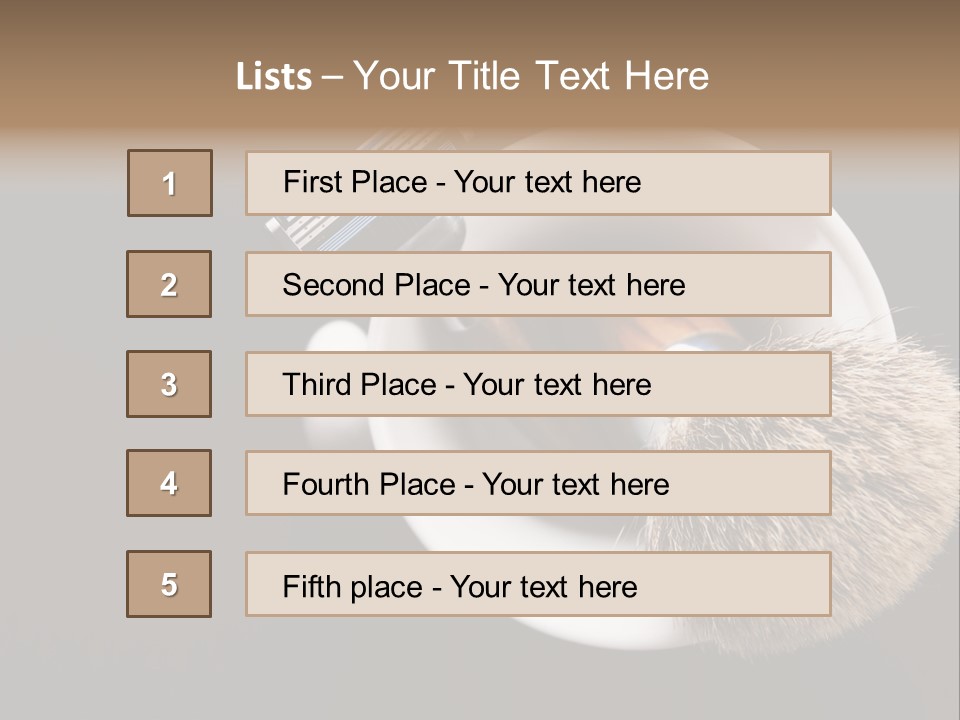 Shaving Brush Beautiful Hygiene PowerPoint Template