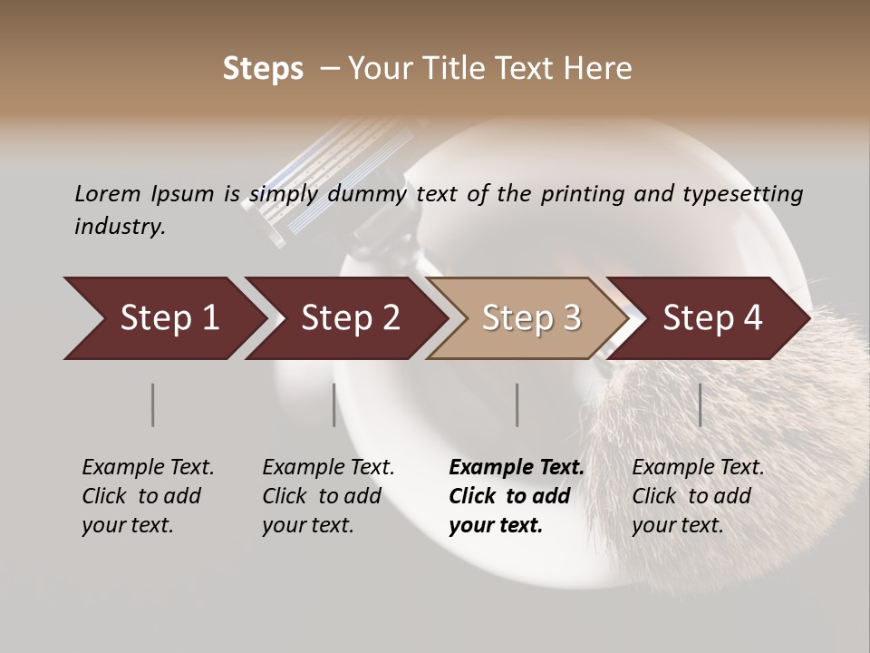 Shaving Brush Beautiful Hygiene PowerPoint Template