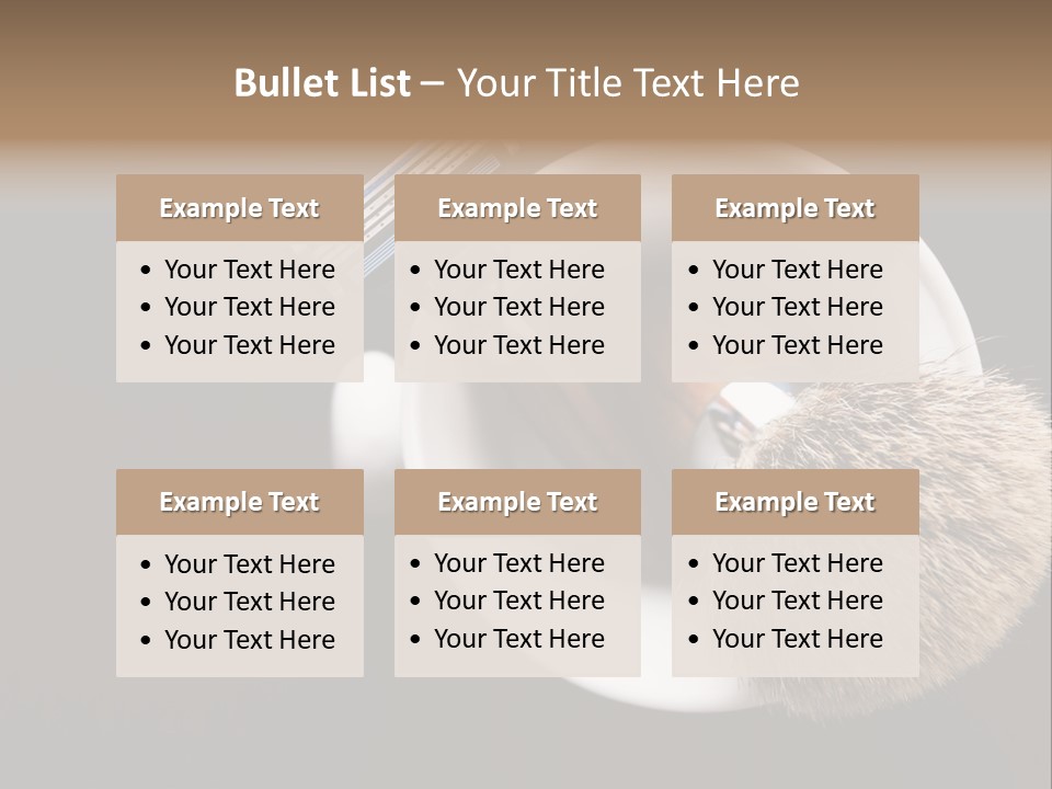 Shaving Brush Beautiful Hygiene PowerPoint Template