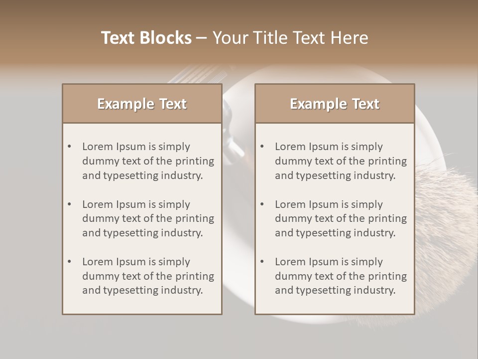 Shaving Brush Beautiful Hygiene PowerPoint Template