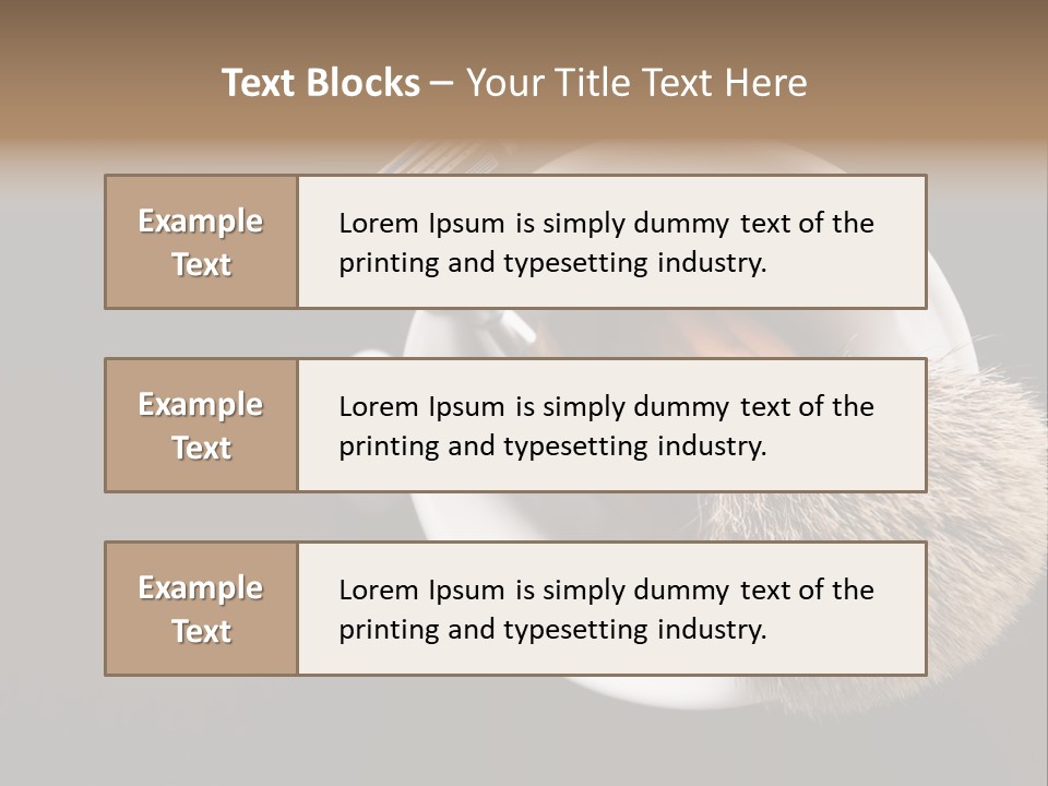 Shaving Brush Beautiful Hygiene PowerPoint Template