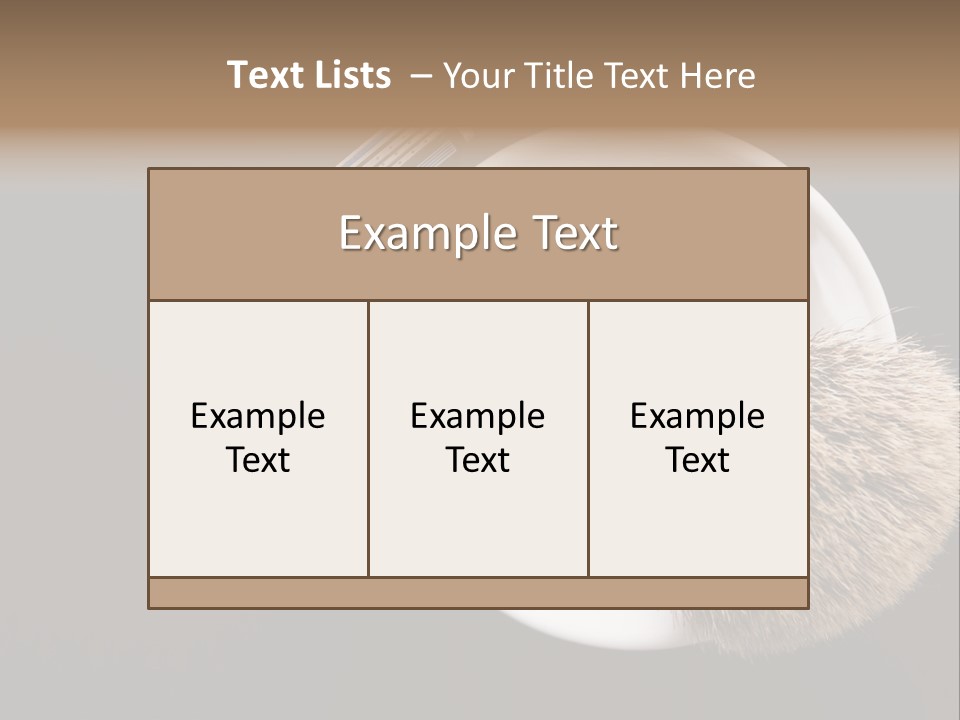 Shaving Brush Beautiful Hygiene PowerPoint Template