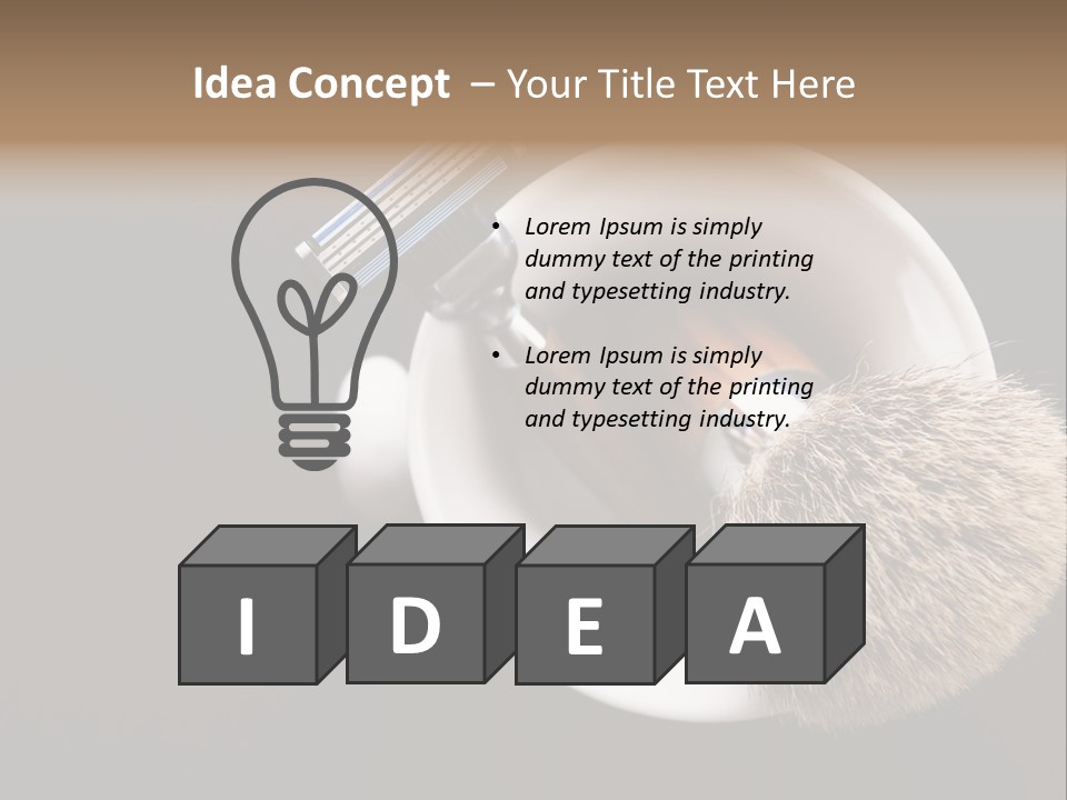 Shaving Brush Beautiful Hygiene PowerPoint Template