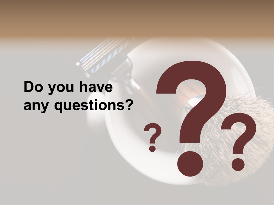 Shaving Brush Beautiful Hygiene PowerPoint Template