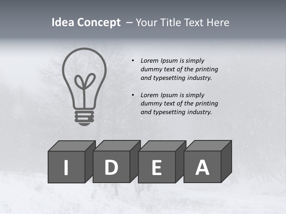 Day December Misty PowerPoint Template