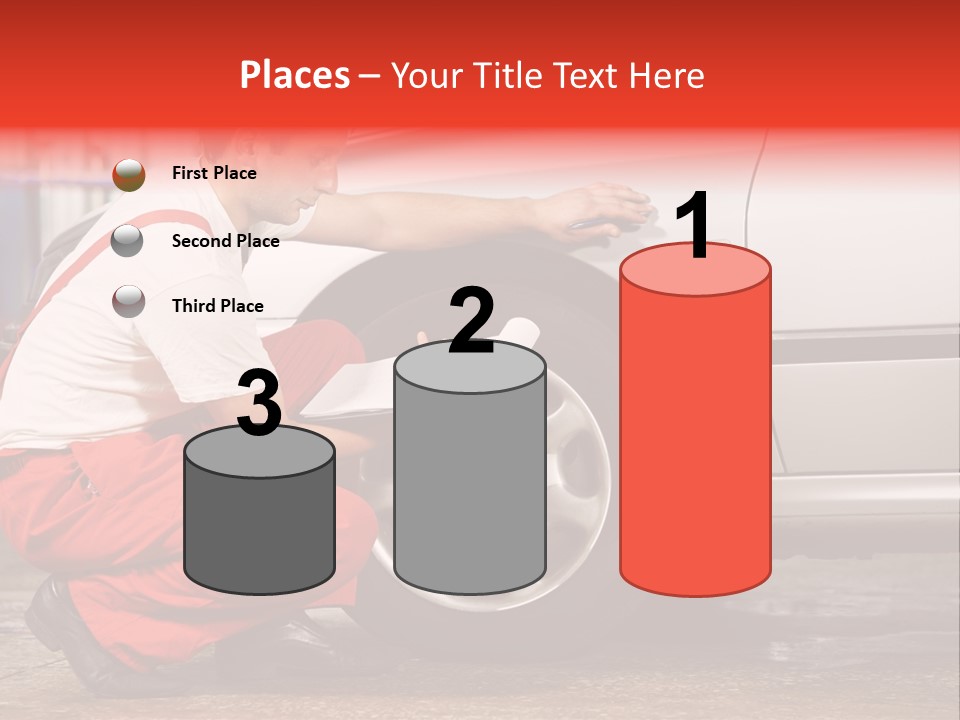 Workwear Automotive Technician Service Station PowerPoint Template