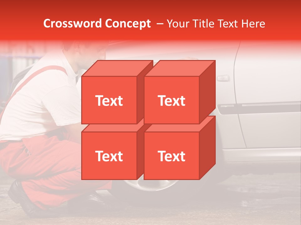 Workwear Automotive Technician Service Station PowerPoint Template
