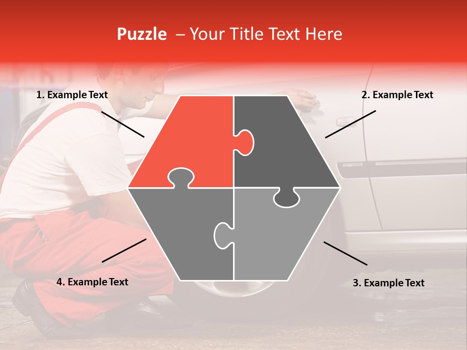 Workwear Automotive Technician Service Station PowerPoint Template