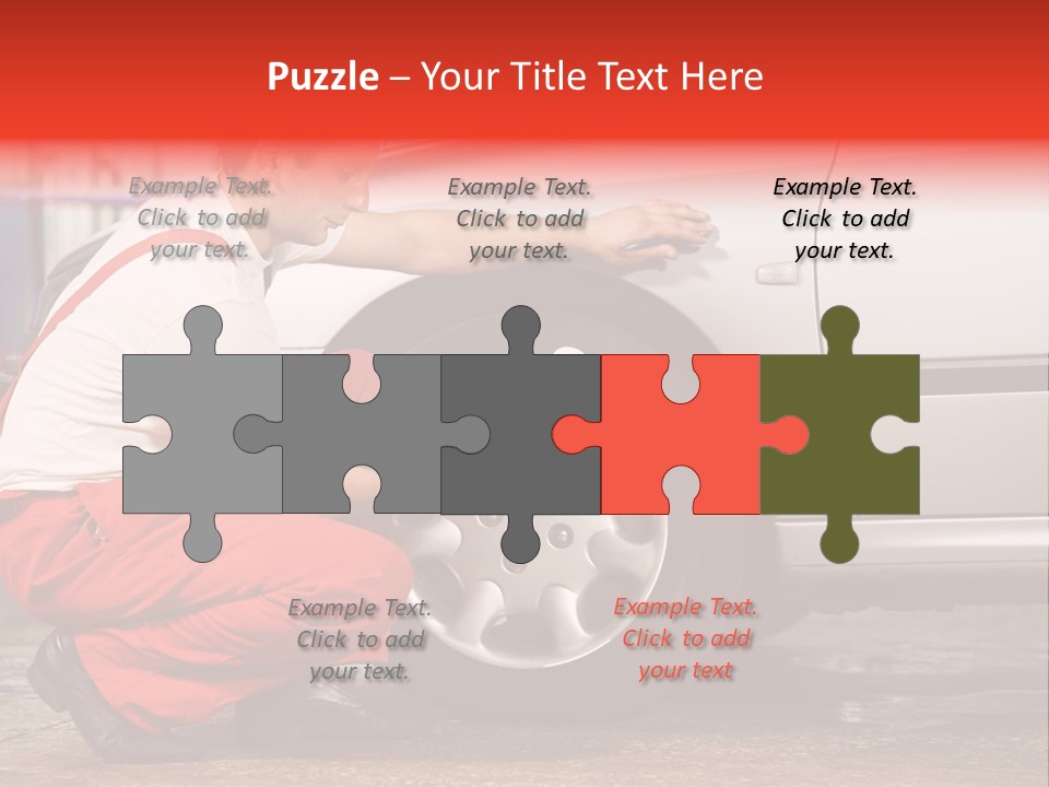 Workwear Automotive Technician Service Station PowerPoint Template