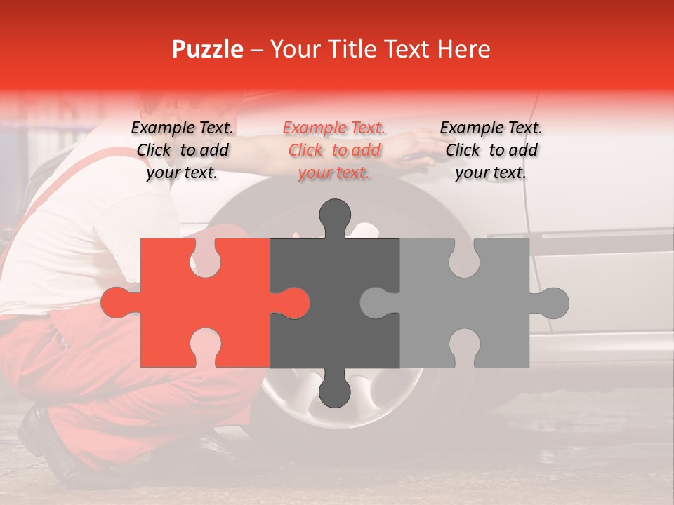 Workwear Automotive Technician Service Station PowerPoint Template