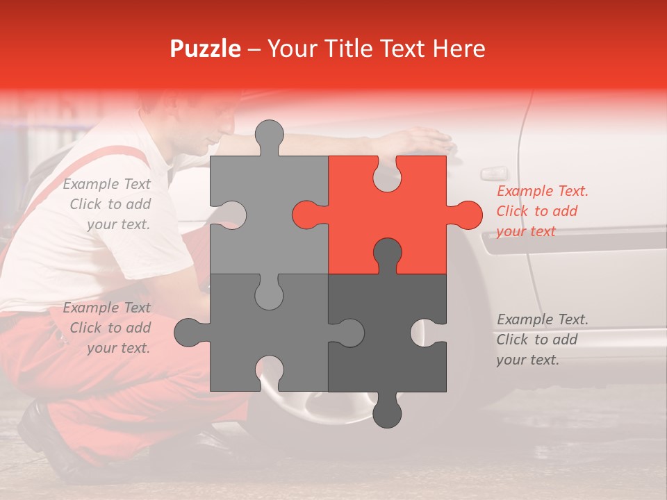 Workwear Automotive Technician Service Station PowerPoint Template