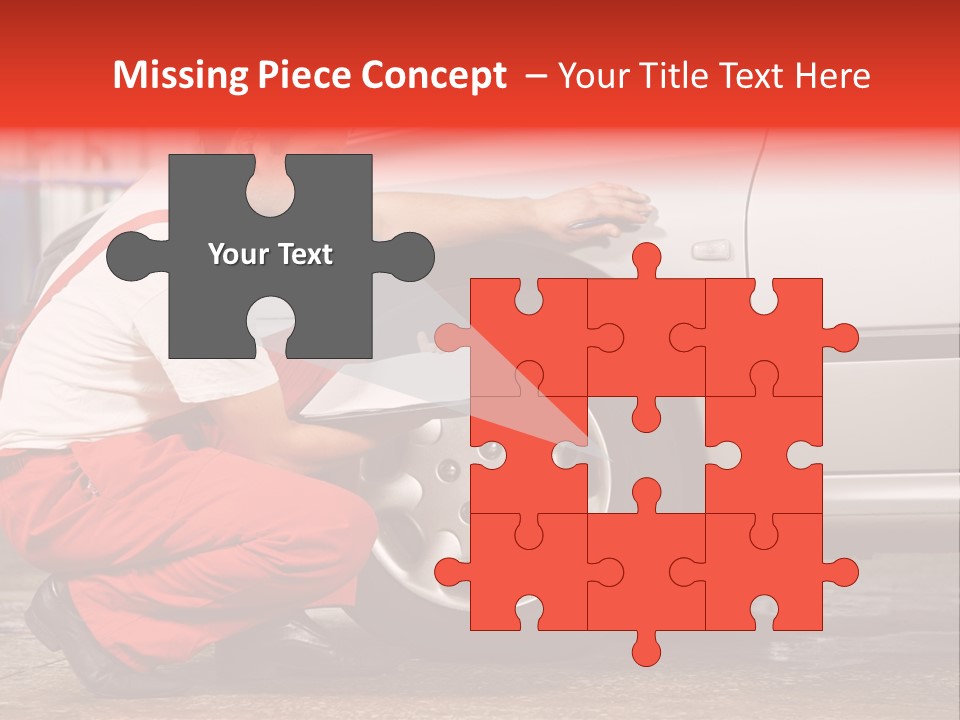 Workwear Automotive Technician Service Station PowerPoint Template