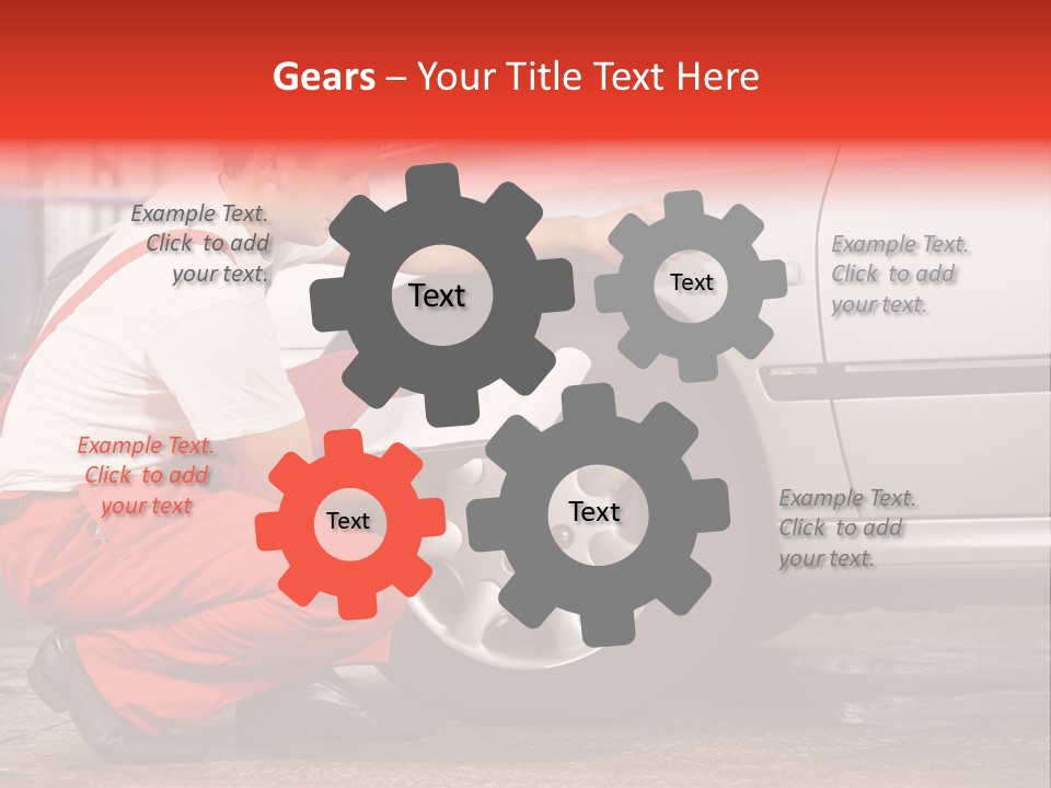 Workwear Automotive Technician Service Station PowerPoint Template