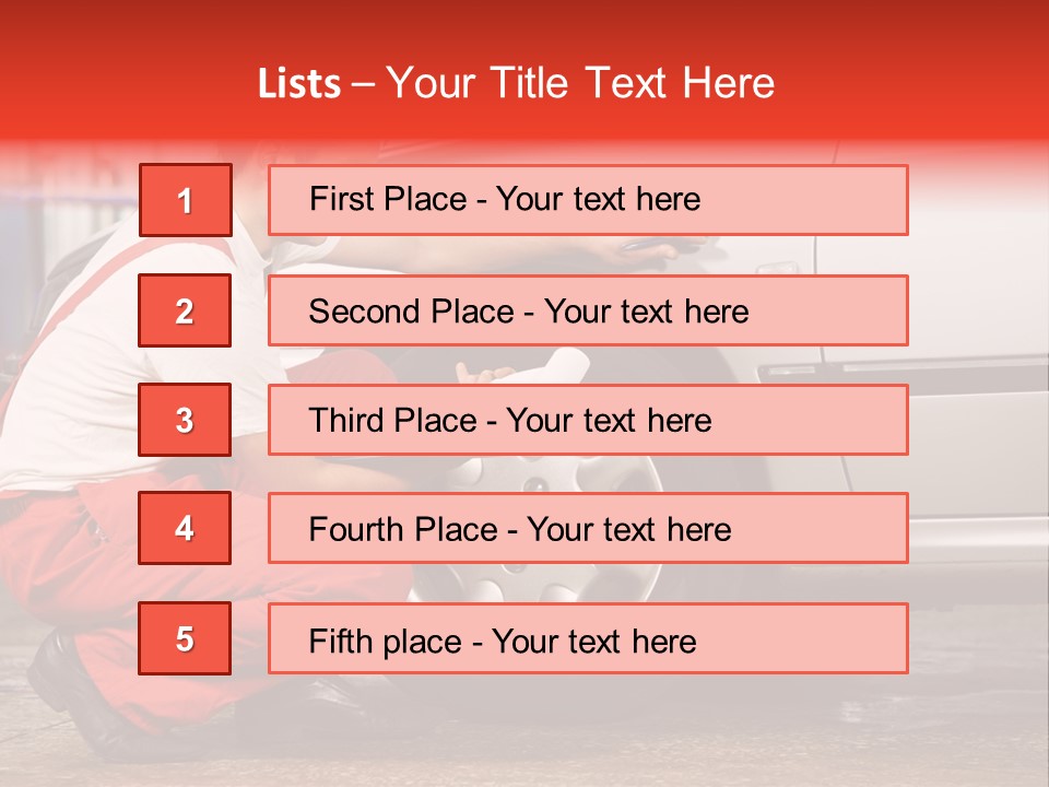 Workwear Automotive Technician Service Station PowerPoint Template