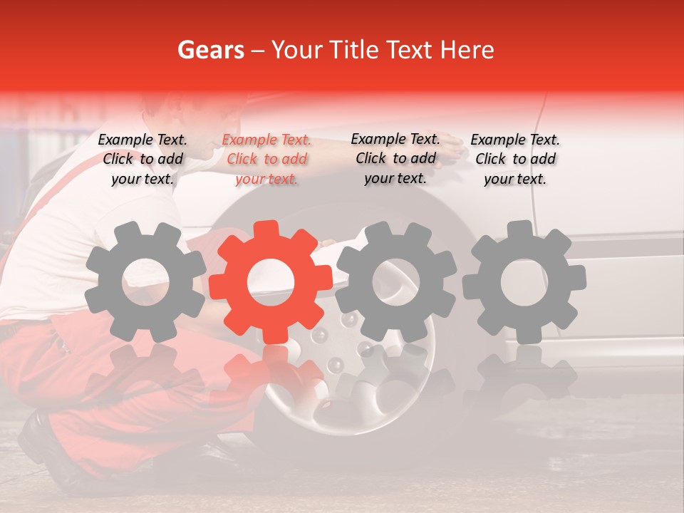 Workwear Automotive Technician Service Station PowerPoint Template