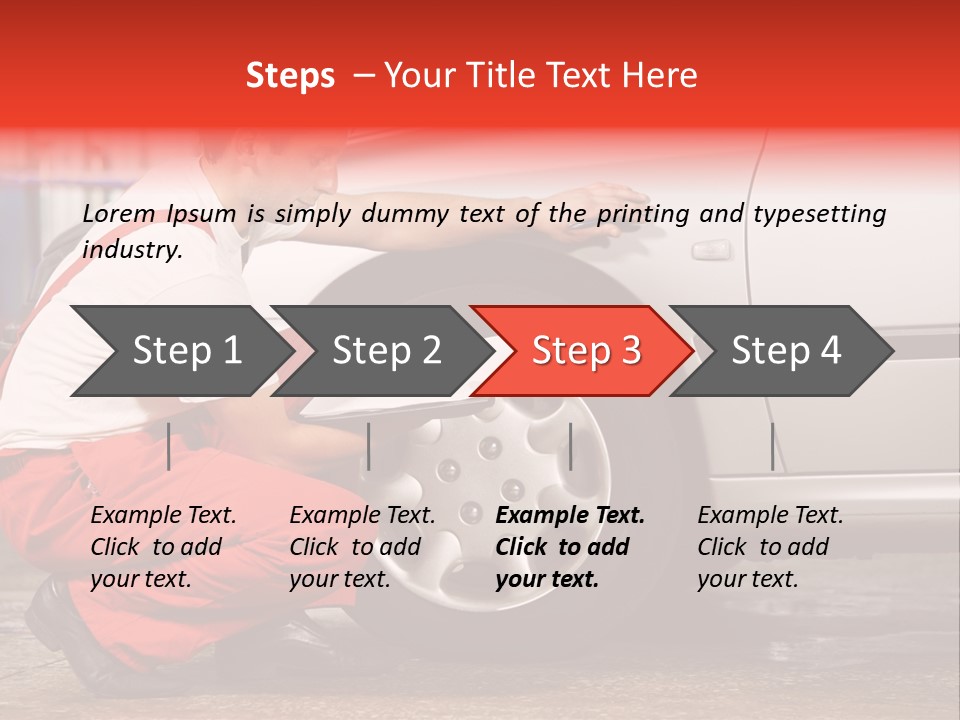 Workwear Automotive Technician Service Station PowerPoint Template