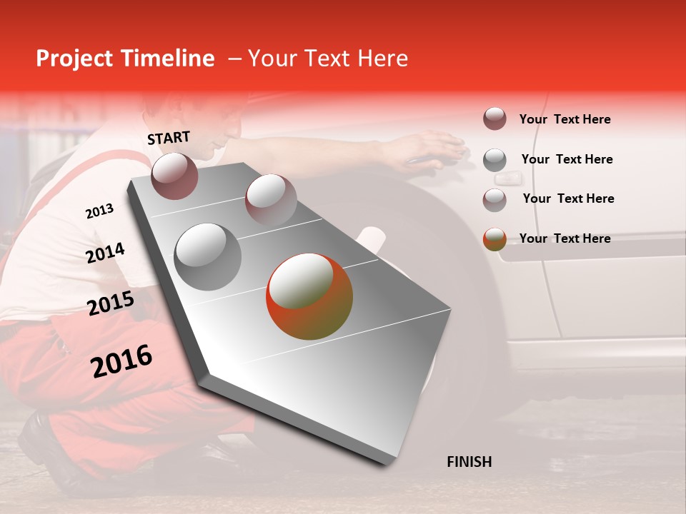 Workwear Automotive Technician Service Station PowerPoint Template