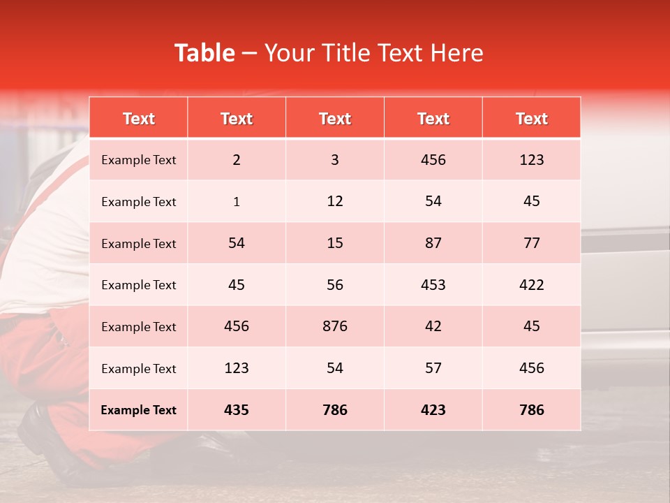 Workwear Automotive Technician Service Station PowerPoint Template