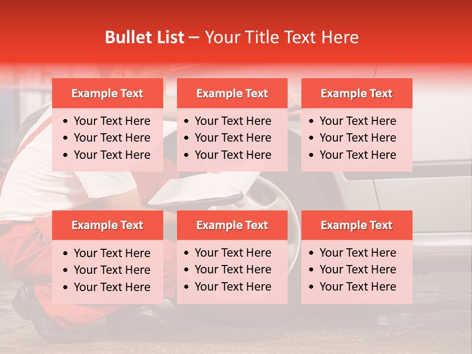 Workwear Automotive Technician Service Station PowerPoint Template