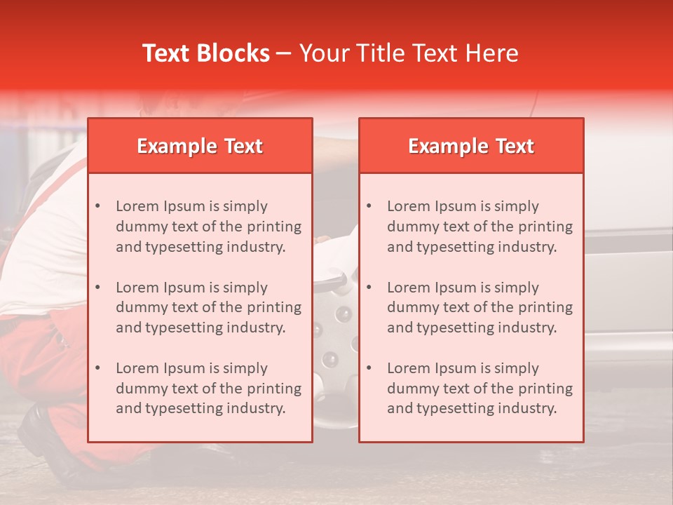 Workwear Automotive Technician Service Station PowerPoint Template